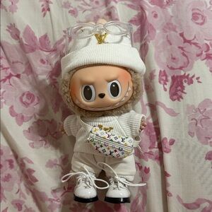 Louis Vuitton White and Gold Doll with Accessories